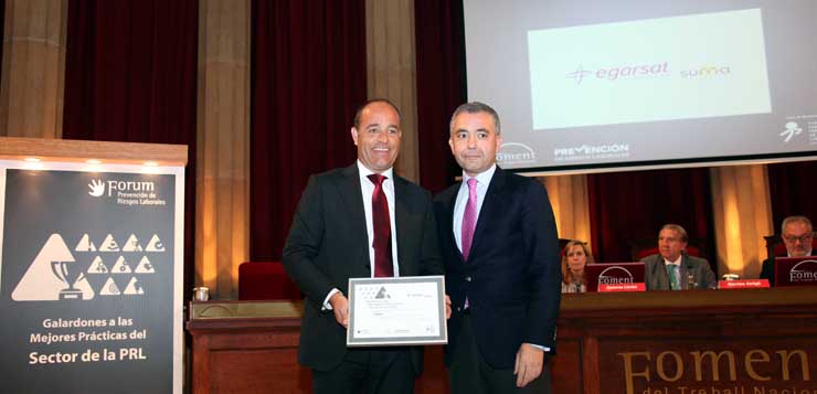 Antoni Capella, ha recibido el Premio en representación de Egarsat