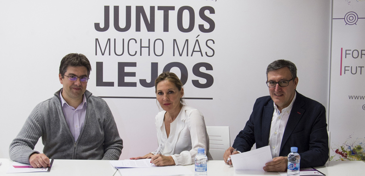 De izquierda a derecha: Alberto Valero, BQ, Arantxa Sasiambarrena, The Valley DBS, y Juan Luis Moreno, The Valley DBS.