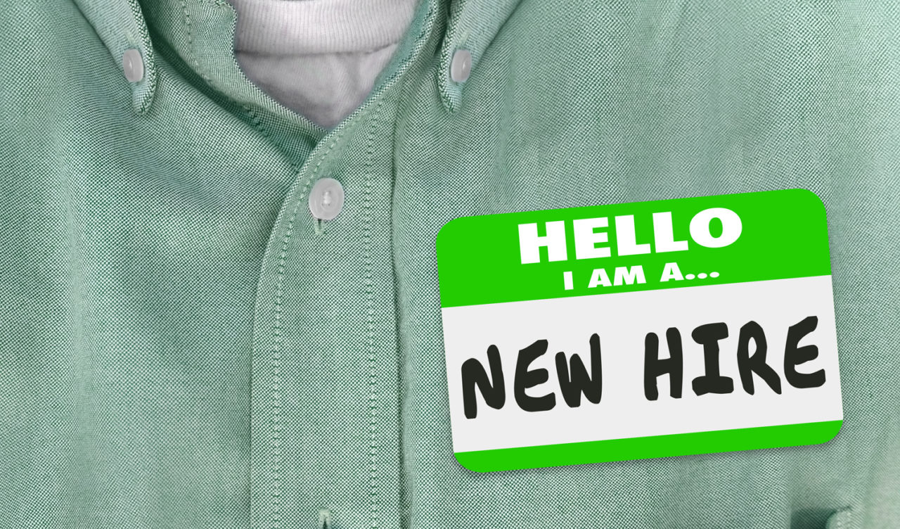 New Hire Nametag Sticker Green Shirt Rookie Employee Fresh Talen