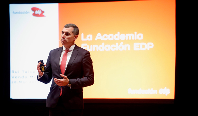 El consejero delegado de EDP España, Rui Teixeira, durante la presentación