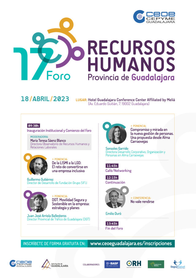 Programa del 17º Foro de RRHH de Guadalajara